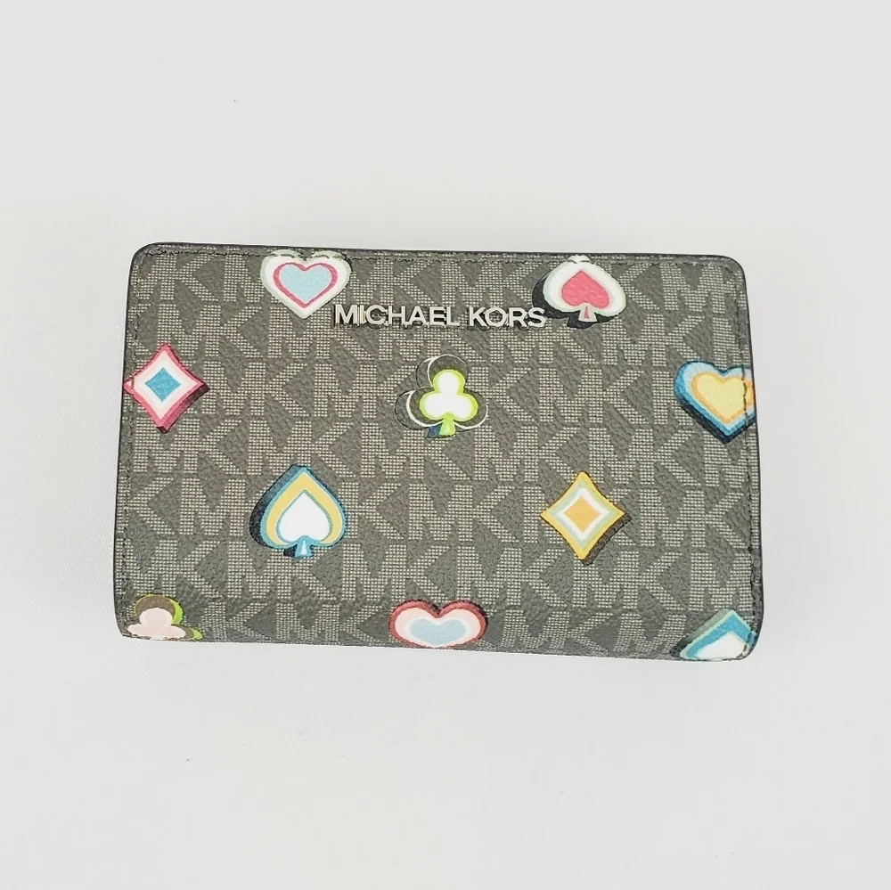 Michael Kors Jet Set Medium Printed Signature Logo Wallet